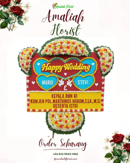 Papan Bunga Pernikahan Kamasan